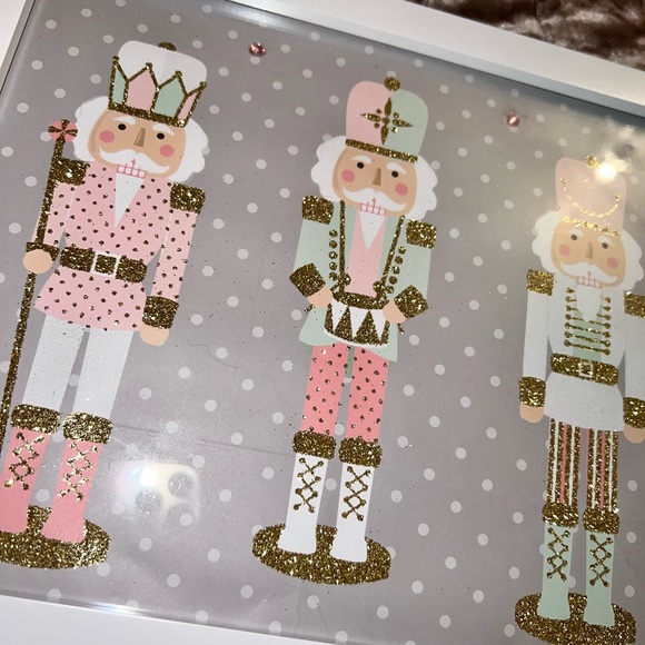 Pink pastel nutcracker picture embellished 8x10 - Picture 4 of 8